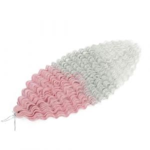 WBLSPA Crochet Hair Afro Culs Profond Synthétique Afro Boucles Crochet Tresse Ombre Tressage Extensions de Cheveux pour Femmes-2311-Gris-60-30 pouces-75 cm-6 pièces/lot (guangzhouliyeshangmaoyouxiangongsi 85244, neuf)