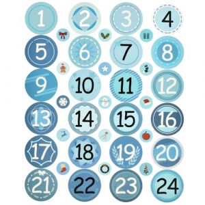 1 x 24 Autocollants Calendrier de l'avent, Chiffres pour Calendrier de l'avent, Stickers Calendrier de l'avent, pour Calendrier de l'avent, Sacs en Tissu, DIY, Coffrets Cadeaux (xinmaimaoyi, neuf)