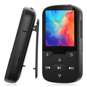 64 Go Lecteur MP3 Bluetooth 5.3 avec Clip, Lecteur de Musique HiFi Portable pour Le Sport et Les Enfants (28 g), Radio FM, podom&egrave;tre, enregistreur Vocal, Lecture al&eacute;atoire et r&eacute;p&eacute;tition(Noir) (YANGYI MUSIC, neuf)