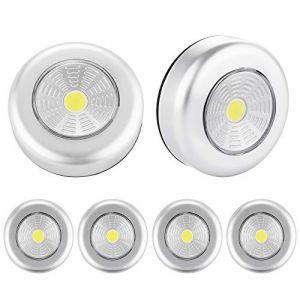 SOAIY Lampe de Placard Spot LED,6pcs Veilleuses Autocollant Éclairage Supplémentaire pour Escalier Miroir Cuisine Vitrines Cabinet Passage Penderie (SOAIY Technology, neuf)