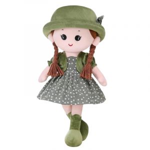 ITODA Poupée de Chiffon Fille Mignonne Jouet Poupée en Peluche Douce Adorable Poupée en Chapeau Et Jupe Jolie Ornement Maison Bureau Mini-Princesse 35CM Cadeau Anniversaire Noël Naissance Valentin (ITODAUK, neuf)