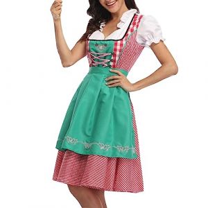 G&eacute;n&eacute;rique Costume Dirndl Femme &Eacute;v&eacute;nement - Robe Bavaroise Traditionnelle Style Oktoberfest (F&ecirc;te de la Bi&egrave;re) - Jupe &Eacute;vas&eacute;e, Corsage - D&eacute;guisement Festival, Carnaval (Windsfinr, neuf)