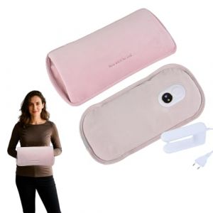 WRQIOO Bouillotte Électrique avec Housse, Affichage Électronique, Bouillotte Électrique Sans Fil, Contrôle de la Température, pour le Dos, les Lombaires, le Ventre et les Mains(Rose) (WINSOO, neuf)