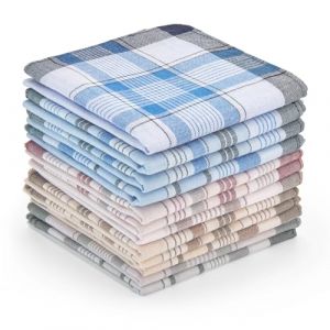Ohuhu Mouchoirs Tissus Homme, 12 Pi&egrave;ces Mouchoirs en Tissu, Ensemble de Pochettes Classiques, Cadeau pour Hommes (TSMART, neuf)