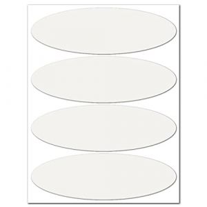 B REFLECTIVE - Kit 4 Stickers Autocollants Ovals Blancs Argent&eacute;s R&eacute;fl&eacute;chissants Casque Moto - Taille Bandes Homologu&eacute;e FR - Visibilit&eacute; - Sobre & Design - Adh&eacute;rence optimis&eacute;e (VFACTORY, neuf)