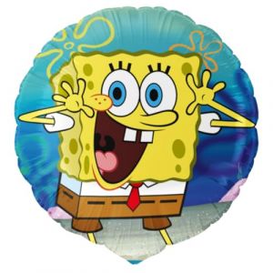 BeenSmile, Ballon Anniversaire Bob Esponja, Remplir d'Hélium ou d'Air, Décoration en Feuille Rond Thème Bob Esponja, Gonflable à l'Hélium ou à l'Air, Matériau très Résistant, 1 Unité, 46cm (FMC-Store, neuf)