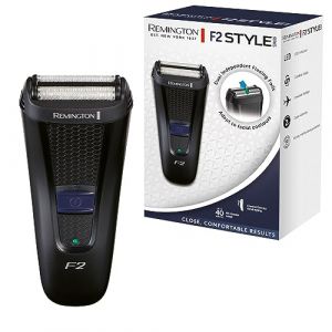 Remington Rasoir &eacute;lectrique rasage &agrave; sec Style Series F2 (r&eacute;tractable pour pr&eacute;cision, doubles grilles flottantes, affichage LED,Secteur/sans fil 40min, voltage universel,brosse incl.) Tondeuse F2002 (MK TRADE SIA, neuf)