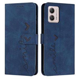 EATCYE Coque pour Motorola Moto G73 5G, &Eacute;tui Housse en Cuir PU Motorola Moto G73 5G [Pochette de Portefeuille], Etui de Protection pour Motorola Moto G73 5G (Bleu) (EATCYE EU Direct Store, neuf)