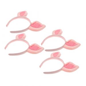 Ipetboom 4pi&egrave;ces Bandeau Oreilles De Cochon Rose Pour Halloween -t&ecirc;te Peluche Doux Pour Cosplay Accessoire De Cheveux Pour Adultes Et Gar&ccedil;on Fille D&eacute;guisement Animal Zoo (Cowan Micro, neuf)
