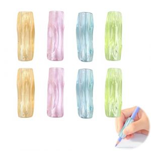 RTRTGS 8 Pcs Guide Doigts Ecriture Pencil Grips pour Crayon Aide écriture Enfant Aide Ergonomique à l’écriture pour Les droitiers et Les gauchers (RTRTGS, neuf)