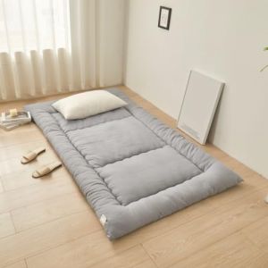 PeKmaR Matelas de Sol Tatami Simple Épais Futon Japonais Portable Enroulable Pliable pour Garçons Filles Dortoir Étudiant Adulte, Gris, 100x190cm (太原苍星贸易有限公司, neuf)