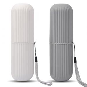 UCEC Étui à brosse à dents fabriqué en matériaux PP de qualité alimentaire, respectueux de l'environnement et durable., 1 gris + 1 blanc, Simple (kebaohuanbaokj, neuf)