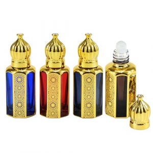 Dynaeuty Roll On Vide 12ml 4pcs Roll On Huile Essentielle Vide Bouteil Verre Flacon Roller Rechargeable, pour Parfums Aromath&eacute;rapie Massage Voyage#01 (TeencentsMallEU, neuf)