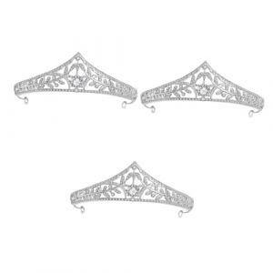 3 Pièces Couronne De Mariage Mariée Tiare Bandeau De Mariage Accessoires De Cheveux Pour Le Bal Diadème De Mariage Coiffure Diadème Cerceau De Cheveux De Mariage Diadème De Mariée FRCOLOR (White Beach, neuf)