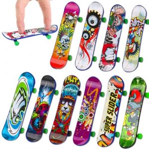 KEMUZ 20 Pièces Mini Finger Skate,Planches À Doigts Stylées, Mini Skateboard Enfant,Professionnels Planche À Roulettes,Enfants Skateboard Anniversaires Cadeau(Motif Aléatoire) (WEIWEIHAI, neuf)