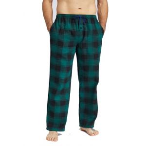 Jveyvth Pantalon de Pyjama Pour Homme, Pantalon de Nuit à Carreaux En Flanelle de Coton, Pantalons de Pyjama Avec Poches Et Braguette Boutonnée (CSEASY, neuf)