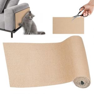 ZIENZENGYA Griffoir Chat Canapé, Protection canape Chat Tapis, Griffoir pour, Facile à Couper, Meubles, Murs, Sisal et Moquette, DIY Protege Canape Griffe 100X30cm Kaki (ZIENZENG-EU, neuf)
