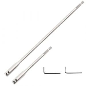 Bestgle 2 Pi&egrave;ces Extension de Foret en Acier &agrave; Haute Teneur en Carbone avec 2 Cl&eacute;s Hexagonales, Rallonge Six Pans 1/4" 6,35 mm, Extension de Foret Rallonge, 300mm 150mm (Bestgle FR, neuf)
