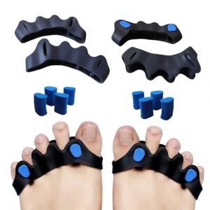 2 Pcs SéParateurs D'Orteils,Ecarteur Orteil,SéParateurs D'Orteils en Silicone,Correcteurs D'Orteils,Taille Unique Unisexe,pour Femmes et Hommes(Noir) (YANGJIEKUN LIMITED, neuf)