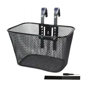 LOVIVER Panier de v&eacute;lo pour Enfants, en m&eacute;tal, r&eacute;sistant aux intemp&eacute;ries et &agrave; l'eau, Accessoire de v&eacute;lo, pi&egrave;ce de r&eacute;paration pour gar&ccedil;ons et Filles, Noir (LOVIVER FR, neuf)