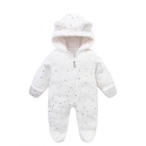 Hiver Chaud Pyjama B&eacute;b&eacute; Nouveau-N&eacute; Barboteuse Manteau d'hiver Polaire Combinaison Vetement Noel Mignon Fille Enfant Fourrure Naissance 0-18 Mois (MAIE25, neuf)