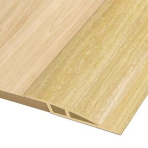 2M*7CM Barre de Seuil Adhesive, Seuil de Porte Adhesif PVC, Barre de Seuil Rattrapage de Niveau pour Hauteur du Seuil 15mm ~ 20mm, Rampe de Seuil Bandes de Transition Sol (Grain de Bois Clair) (HengRongSh-EU, neuf)