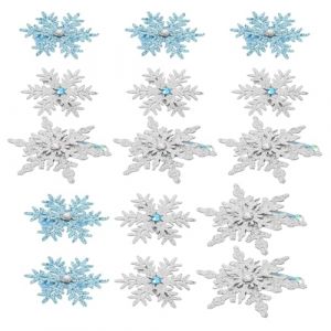 Beavorty 15 Pi&egrave;ces Barrettes Flocon Antid&eacute;rapantes Petites Pinces &agrave; Cheveux Brillantes avec Strass Accessoires de Coiffure pour F&ecirc;tes de Fin D&rsquo;ann&eacute;e et Cadeaux (T Innovation&middot;HX, neuf)