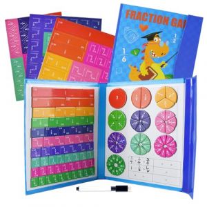 Fraction Magnetique,Puzzle Éducatif de Fractions Magnétiques,Jeu de Fractions,Carreaux de Fraction Magnétiques pour Enfants (Yunyige, neuf)