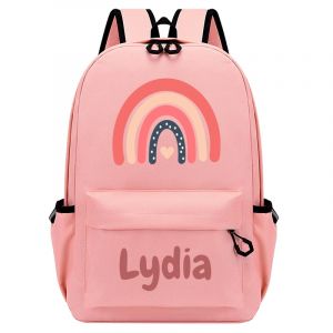 Sac à Dos Personnalisé Pour Enfants, Sac Enfant Hydrofuge Avec Nom Et Motif, Rose Sac Dos Pour Maternelleet & Primaire, Petit Sac à Dos Bebe Ergonomique Pour Filles Et Garçons 36cm × 26cm, 10L (Zolyn Personalized Studio, neuf)
