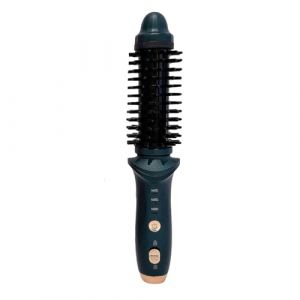 Mini brosse chauffante sans fil pour voyage, peigne ronde chauffant, fer à friser thermique pour cheveux courts, rechargeable, petit volume, brosse de coiffure chauffante (vert) (liweiqiangshangmao, neuf)