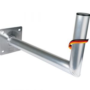 SCHWAIGER -5156- Support pour Parabole | antenne Satellite | Installation Satellite | Parabole | Support Mural | équerre en Aluminium | testé par Le TÜV | Distance au Mur 45 cm | Argent (Schwaiger GmbH - online, neuf)