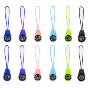 12pi&egrave;ces Mini Boussole,BoussoleEnfant,Petites Boussoles avec Paracorde,BoussoleRandonn&eacute;e,Kit De Boussole Portable,pour Enfants, Mini BoussolePour Sports De Plein Air Camping Randonn&eacute;e (Multicolore) (YIQings-US, neuf)