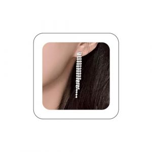 Yienate Boucles D'oreilles Longues En Cristal Pailleté Boucles D'oreilles Pendantes Chandelier Mariage Boucles D'oreilles Cristal Pailleté Boucles D'oreilles Pendantes En Cristal Bijoux Pour Femmes (Yienate, neuf)
