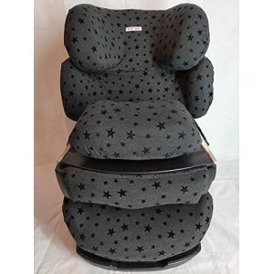 Moon-Bebe Housse pour Cybex Pallas, Silver Pallas Fix et Balles 2 Fix Noir (Black Stars) (moon-bebe, neuf)