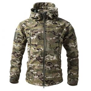 Veste Chasse Homme de Randonn&eacute;e Veste Chantier Blouson Bombers d'hiver Vetement Chasse Manteaux Imperm&eacute;ables Homme Miltec Camouflage XXL (GUANGJ, neuf)