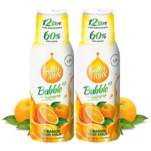 2 x FruttaMax - Concentré de sirop de fruits | Moins de sucre | avec 60% de fruits | convient pour machine à soda (2 x 500 ml) (2 x Orange) (Cool Trade Ltd., neuf)