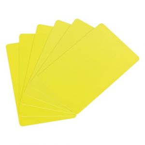 QUARKZMAN 40Pcs Cartes Pvc Vierges, Qualité Graphique en Plastique Brillant Imperméable pour Imprimante de Badges d'Identification Photo, Jaune (QUARKZMAN, neuf)
