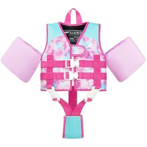 Gogokids Gilet de Natation pour Enfants avec Brassards Flottants, Gilet de Flottaison de Style Veste pour Tout-Petits avec Bretelles Ajustables pour Gar&ccedil;ons et Filles (2-6 Ans) (KunTee, neuf)