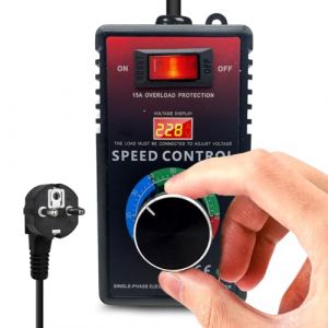 SiRyder Régulateur De Vitesse 220v,15a 4000w Régulateur De Tension Moteur Ventilateur Vitesse ContrôLeur Régulateur De Vitesse Du Moteur Variateur 10a Pour Par Meuleuse D'Angle (SiRyder EU, neuf)