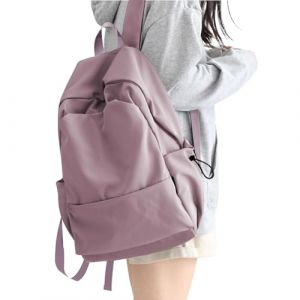 HYC00 Sac à Dos Scolaire College Cartables Fille Garçons Sac d'école pour 14 Pouce Laptop Sac à Dos College Imperméable Sac Ecole Adolescent Casual Daypacks pour Scolaire Voyage Travail,Violet (SUNMOP, neuf)