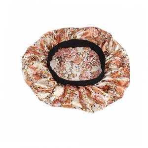 FOYTOKI 4 Pièces Bonnets Satinés à Large Bord Protection Pratique pour Chimiothérapie Beige et Noir (Wyn White, neuf)