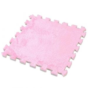 Hiseng 5/10 Pi&egrave;ces Tapis de Sol Puzzle en Mousse Pelucheuse 30x30cm, Peluche Tapis de Jeu B&eacute;b&eacute; Enfants Doux Embo&icirc;tables Protection de Sol Carr&eacute;e, Salon Chambre &agrave; Coucher (Rose clair,5 Pi&egrave;ces) (Hiseng, neuf)