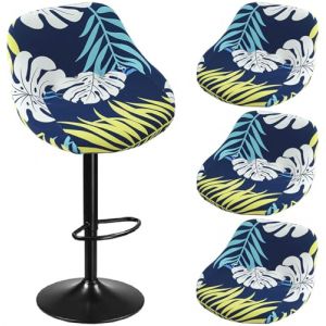 SDNAM Housse Tabouret de Bar avec Dossier Lot de 2/4/1 Extensible Incurv&eacute; Couverture de Tabouret de Bar Tabourets Hauts pour Bar/Cuisine/Salle a Manger(H8,4PCS) (POSTTER SHOP, neuf)