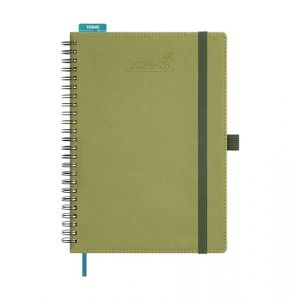 BEZEND Agenda 2025 2026 Semainier Spirale A5 21 x 15,5 cm Agenda Scolaire 25 26 Planner A5, 18 Mois Du Juillet. 25 à Déc. 26, Couverture Souple en Cuir PU - Kiwi (Bezend, neuf)