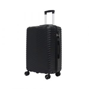 STRAVIA &ndash; Vic &ndash; Valise Cabine Small 45 cm &ndash; Bagage &agrave; Main Avion &ndash; ABS l&eacute;g&egrave;re et r&eacute;sistante &ndash; Serrure &agrave; Code s&eacute;curis&eacute;e &ndash; 4 Roues Double Ultra fluides &ndash; Black &ndash; 46 x 32 x 20 cm (ERVEL eu, neuf)