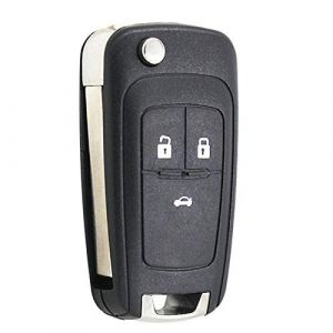 Coque de clé de Voiture à Distance Pliable de Remplacement pour Chevrolet Cruze Epica Lova Camaro Impala 2 3 4 Bouton HU100 Lame (3B) (car key, neuf)