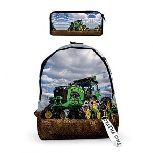 Proxiceen Tracteur Sac à dos 2 pièces pour garçons et filles, grands sacs à dos avec dos ergonomique et dos, 03 (YYOUK, neuf)