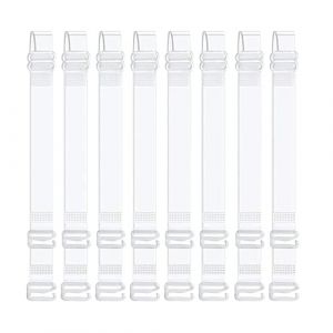 Lot de 4 Paires de Bretelle Transparente Soutien Gorge,Bretelles Transparentes Soutien Gorge,Bretelles Soutien Gorge Transparente,Bretelle Soutien Gorge Transparente,Bretelles de Soutien-Gorge Dos (DUDUONOA15, neuf)