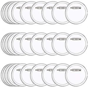 50pcs Faire Ses Badges Particulier Badges Transparent En Acrylique Badges Personnalisés 45mm avec épingle Badge Épingle Acrylique pour Badges Personnalisés DIY (CHOUXIAOYA, neuf)