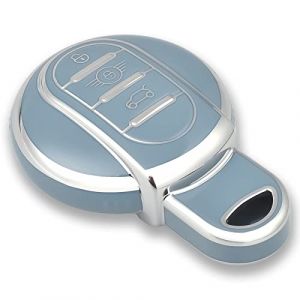 OFFCURVE Etui a Cle Voiture Coque Cl&eacute;, &Eacute;tui &agrave; Cl&eacute;s Couvre Clef Cache Clef 3/4 Boutons Apte &agrave; BMW Mini Cooper S D SD One F54 F55 F56 F57 F60 R55 R56 R57 R58 R59 Cabrio Clubman Countryman Hatch Works (OFF CURVE EUR, neuf)